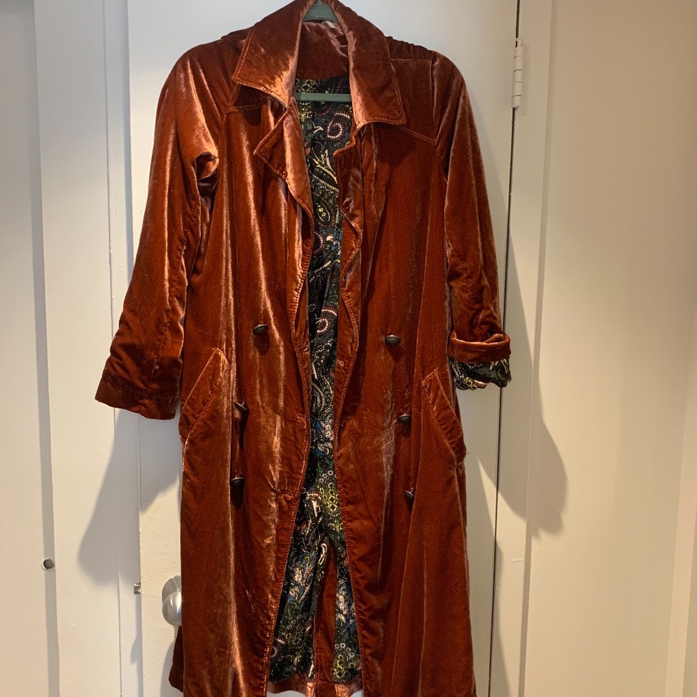 Free People Luscious Velvet Duster